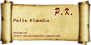 Pelle Klaudia névjegykártya