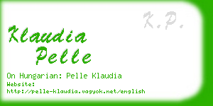 klaudia pelle business card